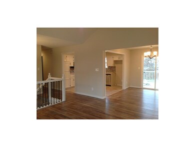 Very open floor plan with beautiful floors.