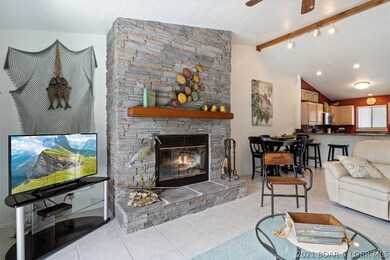 Fireplace is charming and cozy