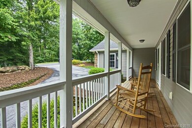 Rock your worries away on covered front porch