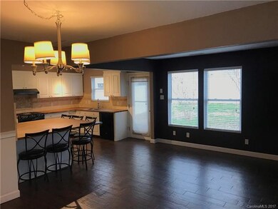 Living room and kitchen island area