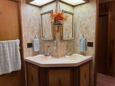 Main bathroom with double sink