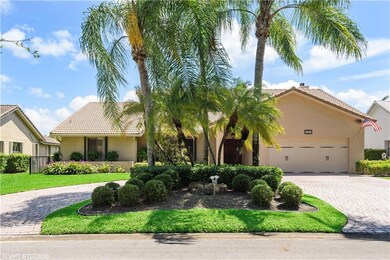 Circular paver driveway and 2 car garage with wide double door front entry and accordian shutters and impact safe garage door.  Roof recently cleaned and inspected!