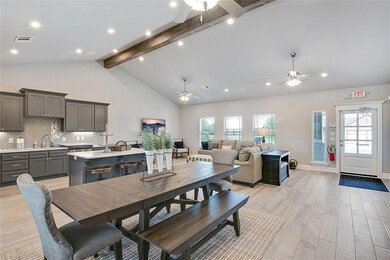 Dining area featuring light hardwood / wood-style 