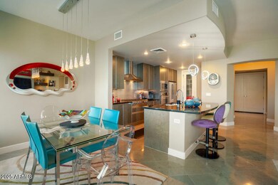 view from dining to kitchen