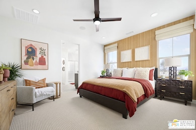 This is an image of a model home.  Furnishings and