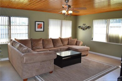 Family room with access to backyard with beautiful
