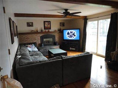 Family Room. Large family room with sliders to con