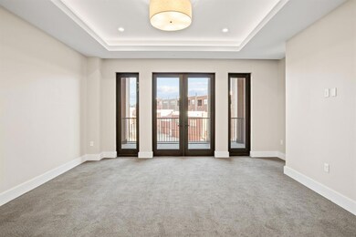 Large main bedroom with huge patio! Coved ceilings