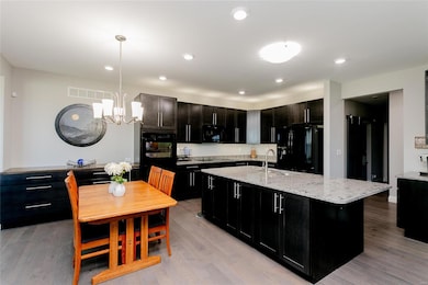 Breakfast room and kitchen