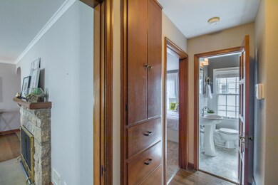 First floor hallway and full bath