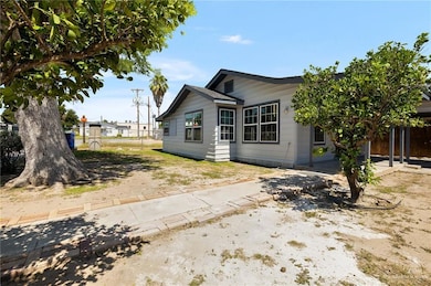 View of front of home with a patio area