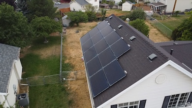 Aerial view of residential area