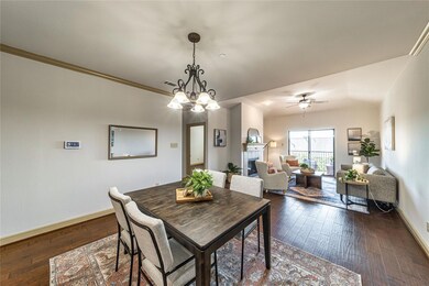Dining room that is open to kitchen and living are