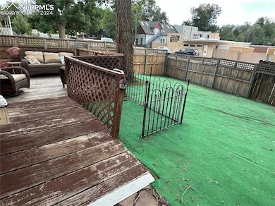 View of deck in front yard