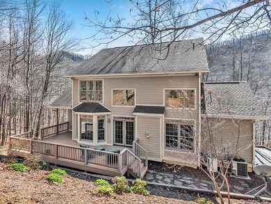 The rear of the house has a great deck with a sepa