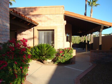 Welcoming front courtyard