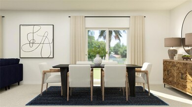 Virtually staged. Dining