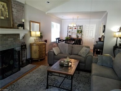 Living room and dining room