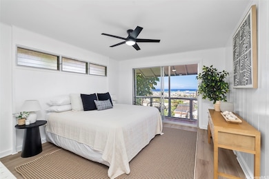 bedroom with ocean view