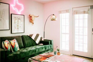 Living room featuring wood finished floors