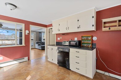 Kitchen open to living & dining