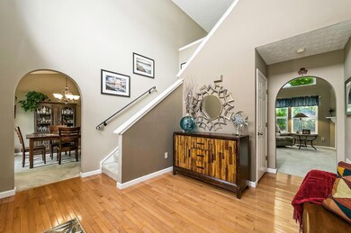 Two-story entry.