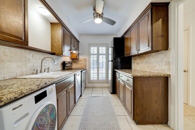 The kitchen is spacious and open; ideal for meal p