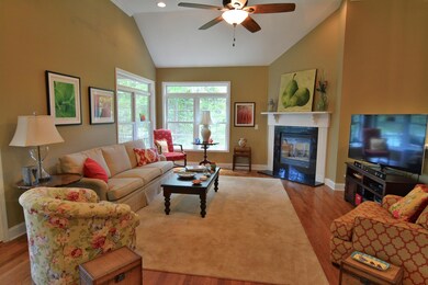 Open family room with wonderful windows