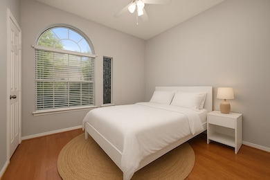 Secondary bedroom virtually staged as a secondary bedroom.