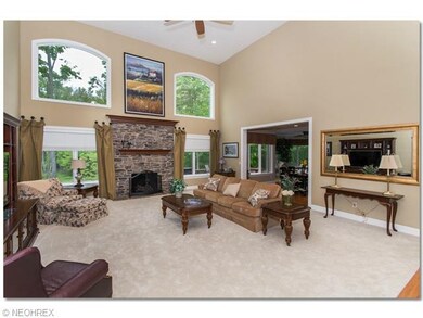 Another view of the great room with fireplace and 