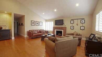 spacious living room with fireplace