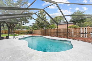 Screened in salt water pool