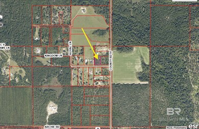 Map / location with property parcel outlined