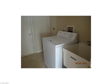 Laundry room off the garage area.