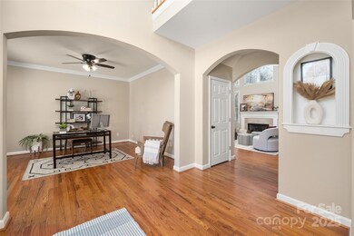 Light-filled office with a beautiful bay window—perfect for working from home or a quiet reading space.