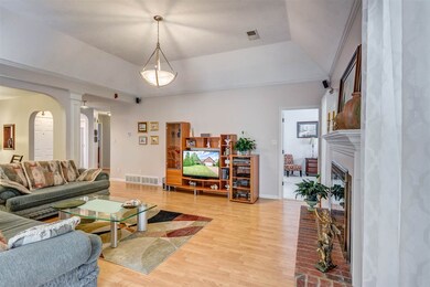 Nice 11' coffered ceiling with crown molding and f