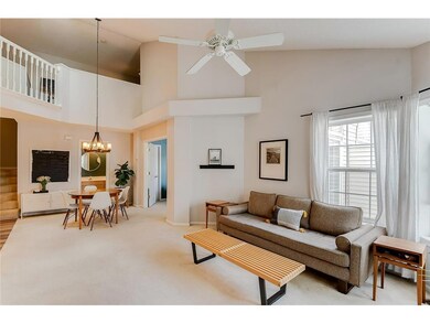 Living room flows to dining area.