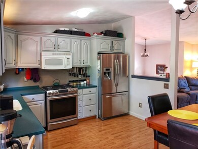 Freshly painted cabinets