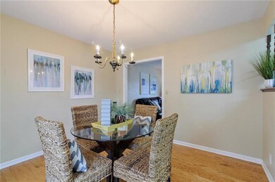 Dining area off of the kitchen and living room has