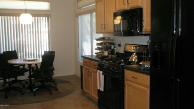 kitchen and eating area