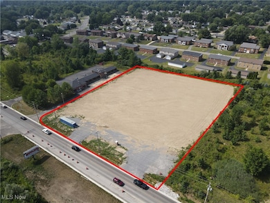 Aerial view of property's location with property boundaries highlighted