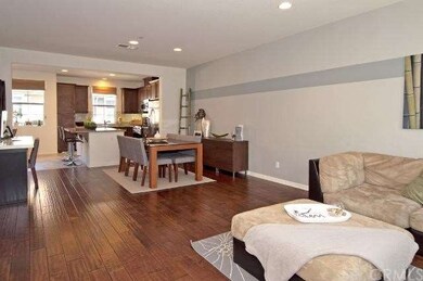 View from family room looking towards the kitchen