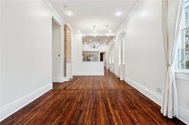 View from front door to living/dining rooms