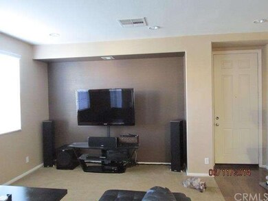 Family/living room with media niche & interior fro