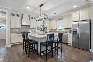 This gorgeous kitchen island is huge! Seats many A