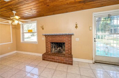 Fireplace in Dining Room