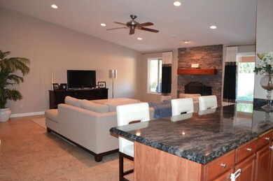 Family room view from kitchen