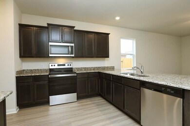 Polished granite counters make a beautiful workspace for making and serving meals.