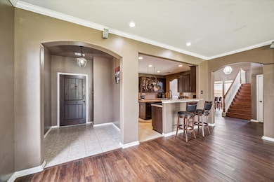 Kitchen open to the living room