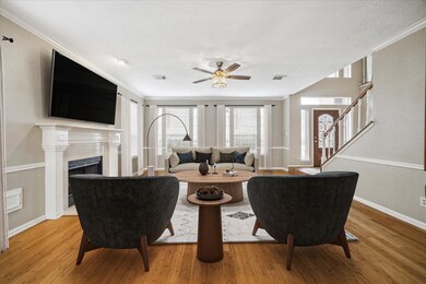 Kick back in the downstairs living room, a chill s